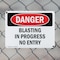 Signmission Blasting In Progress No Entry Danger Sign, Plastic, 10in W x 7in L, 2PK OS-2PACK-DS-P-710-L-1878 - alternate 2